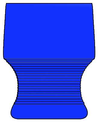 Georgian Ribbed Cobalt Blue