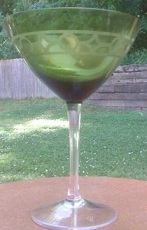 Gazebo Green Martini Glass