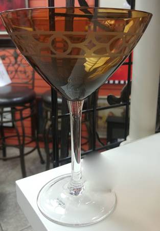 Gazebo Amber Martini Glass