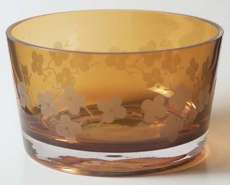 Cherry Blossom Amber Small Fruit Dessert Bowl