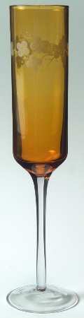 Cherry Blossom Amber Fluted Champagne