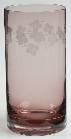 Cherry Blossom Amethyst Highball Glass