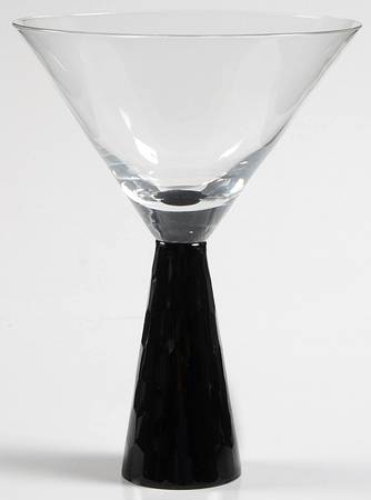 Presscott Black Martini Glass