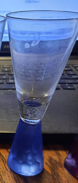Presscott Blue Sherry Glass
