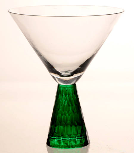 Presscott Green Martini Glass