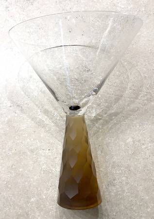 Presscott Amber Martini Glass