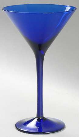 Midnight Blue Martini Glass