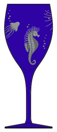 Frutti Di Mare Purple Water Goblet