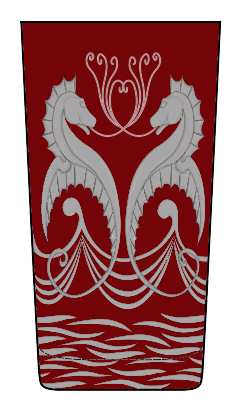 Poseidon Red Highball Glass