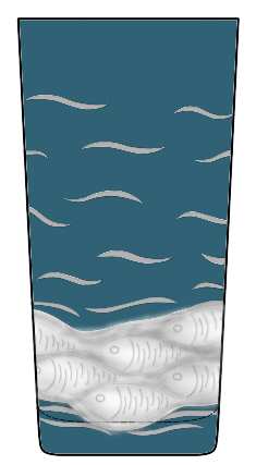 Sardinky Peacock (Teal) Highball Glass