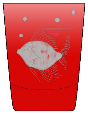 Sea Life Red Old Fashioned