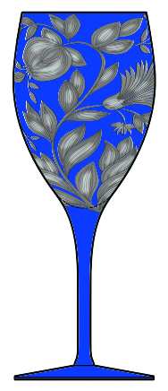 Verdure Blue Water Goblet