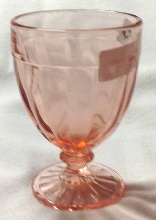 Pillar Optic Pink Cordial Glass