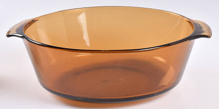 Harvest Amber 3 Quart Round Covered Casserole No Lid