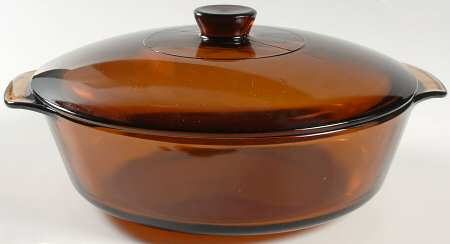 Harvest Amber 2 Quart Round Covered Casserole