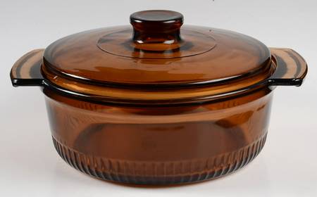 Harvest Amber 2 Qt Round Covered Casserole