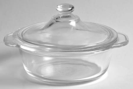 Crystal Clear 1 Pint Round Covered Casserole by Anchor Hocking