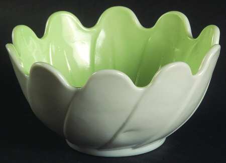 Leaf and Blossom Green White Blossom Bowl