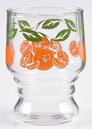 Oranges Flat Juice Glass