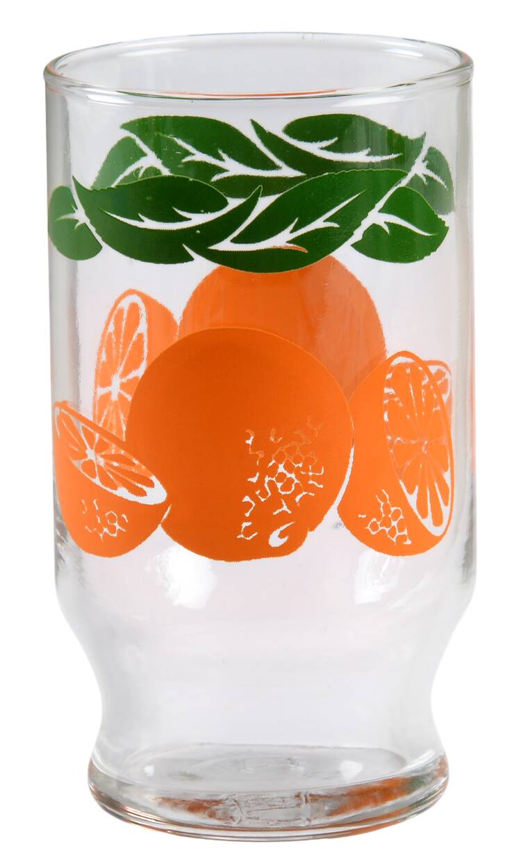 Oranges Flat Juice Glass