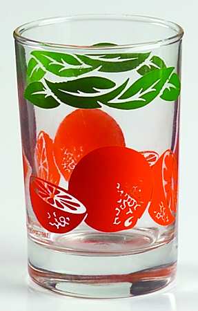 Oranges Flat Juice Glass