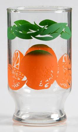 Oranges Flat Juice Glass