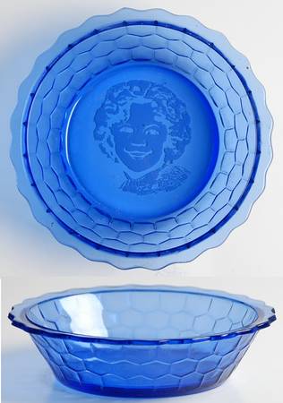 Shirley Temple Ritz Cobalt Blue Cereal Bowl