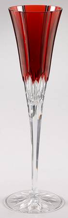 Castille Albinka Ruby Fluted Champagne