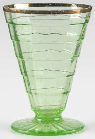 Block Optic Green (Gold Trim) 9 Oz Footed Tumbler