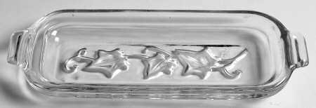 Ivy Embossed 1/4 Pound Butter Dish, No Lid