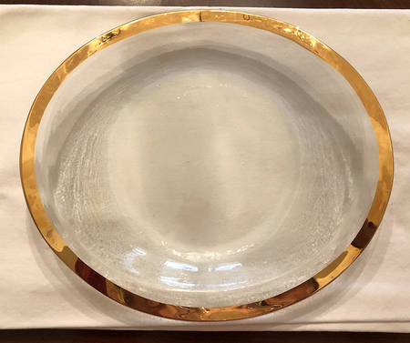 Roman Antique Gold 13" Oval Bowl