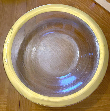 Roman Antique Gold 11" Shallow Round Bowl