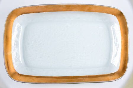 Roman Antique Gold 11" Oblong Relish