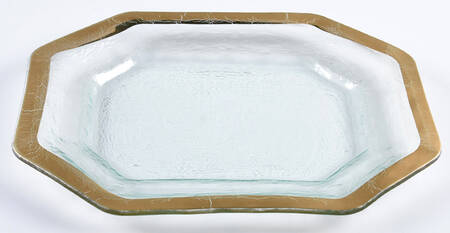 Roman Antique Gold 14" Octagonal Serving Platter