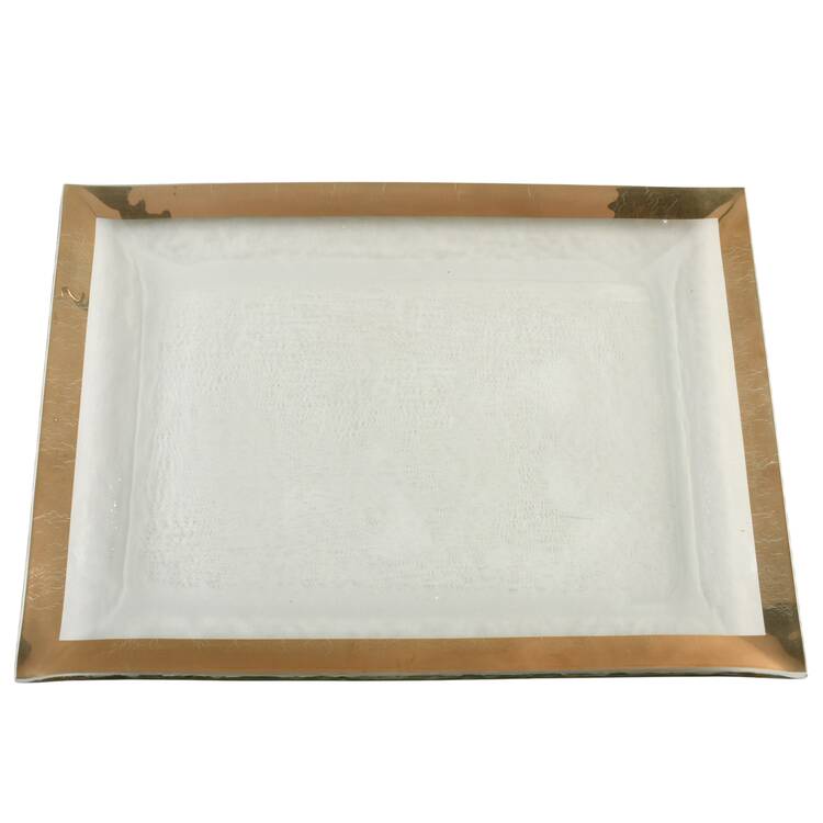 Roman Antique Gold 14" Rectangular Tray