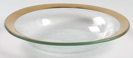 Roman Antique Gold Large Rim Soup Bowl