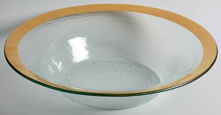 Roman Antique Gold 15" Round Serving Bowl