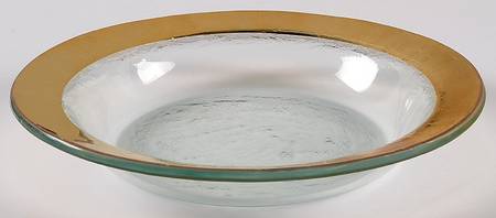 Roman Antique Gold Rim Soup Bowl