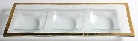Roman Antique Gold 14" Rectangular3 Part Relish