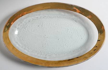 Roman Antique Gold 13" Oval Platter
