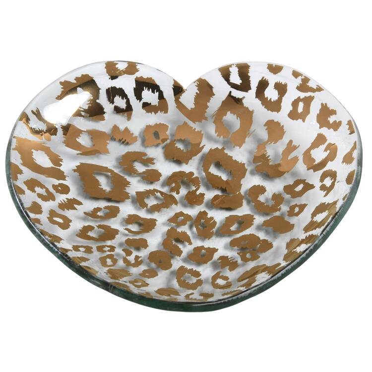 Hearts Gold 7" Heart Shape Plate