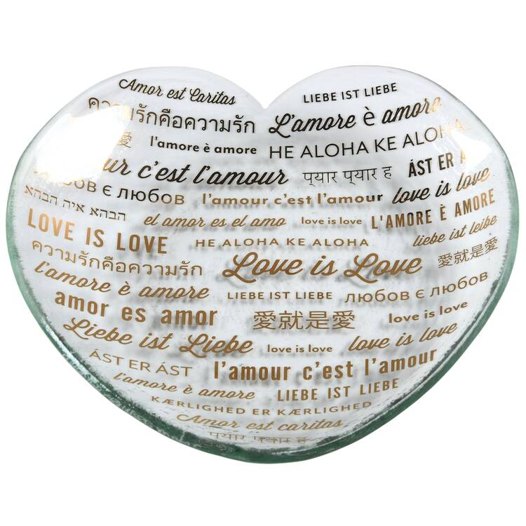 Hearts Gold 7" Heart Shape Plate