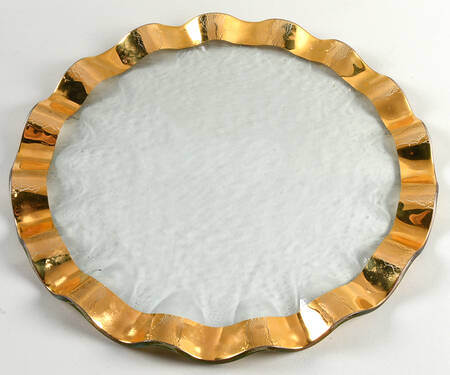 Ruffle Gold Service Plate