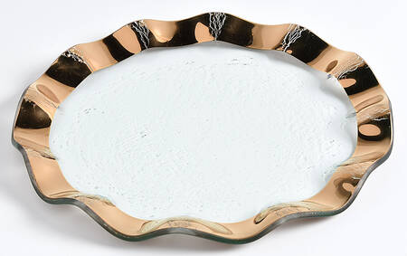 Ruffle Gold Dinner Plate