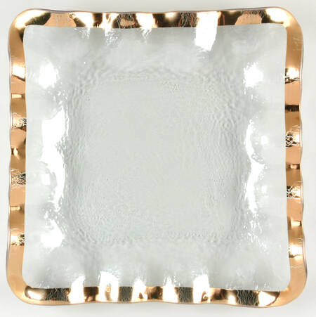Ruffle Gold 14" Square Platter