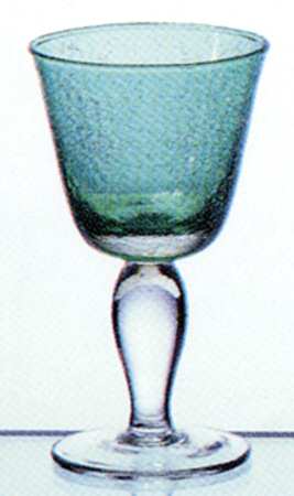 Crackle Light Green Wine Glass