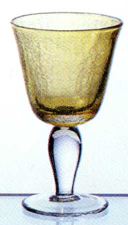 Crackle Citrine Wine Glass