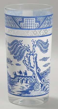 Blue Willow 10 Oz Flat Tumbler