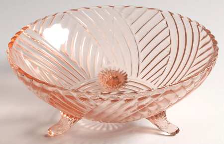 AHC60 Pink 8" 3-Toed Footed Bowl