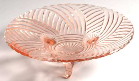 AHC60 Pink 10" 3-Toed Footed Bowl